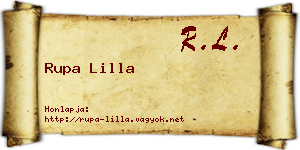 Rupa Lilla névjegykártya